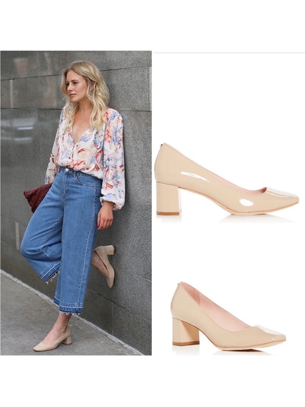 kate spade Nude Patent Leather Round-Toe Flats